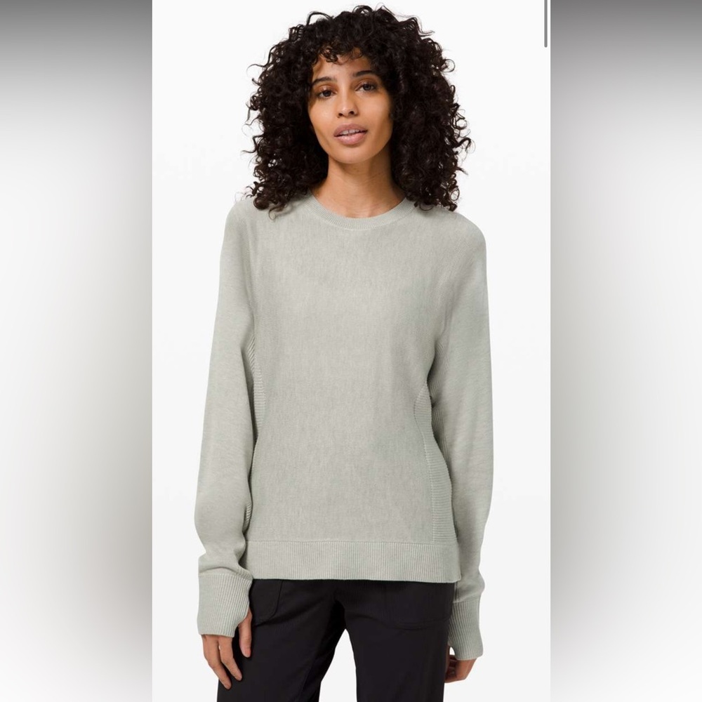 Lululemon Athletica Cashmere Cashlu Women's Light Green Knit Pullover Sweater
